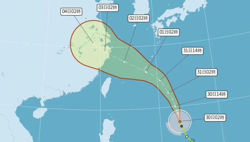 換北部放假？颱風卡努8/1起影響北台灣　吳德榮：最快明晨變中颱