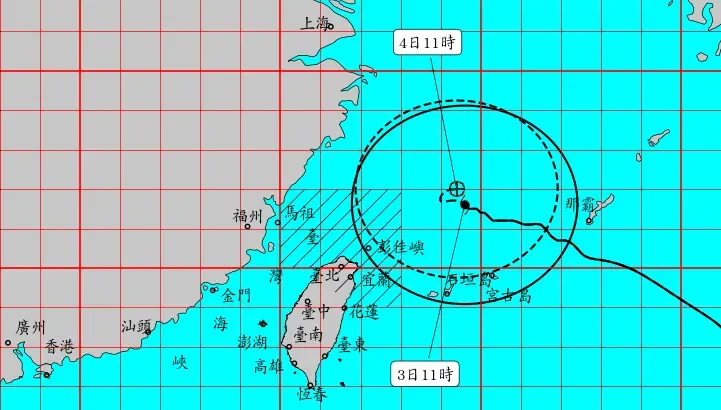 卡努動向/有望多放假1天！上次「北北基」連放已是2502天前　氣象粉專：7年前梅姬重創全台