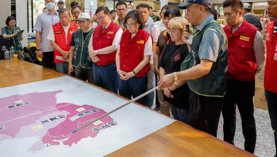 仁愛鄉民有乾淨水可用了！蔡英文感謝國軍協助救災