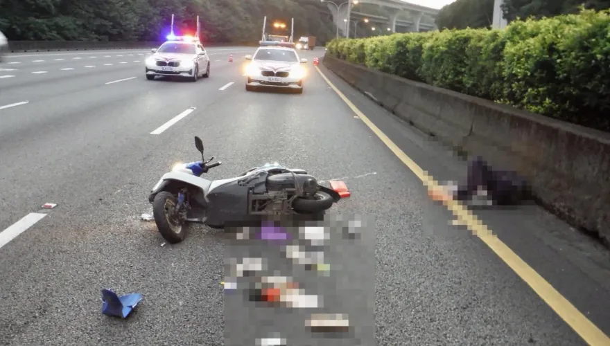 快訊/騎機車上國道內車道逆向　撞內側車輛騎士骨折氣胸