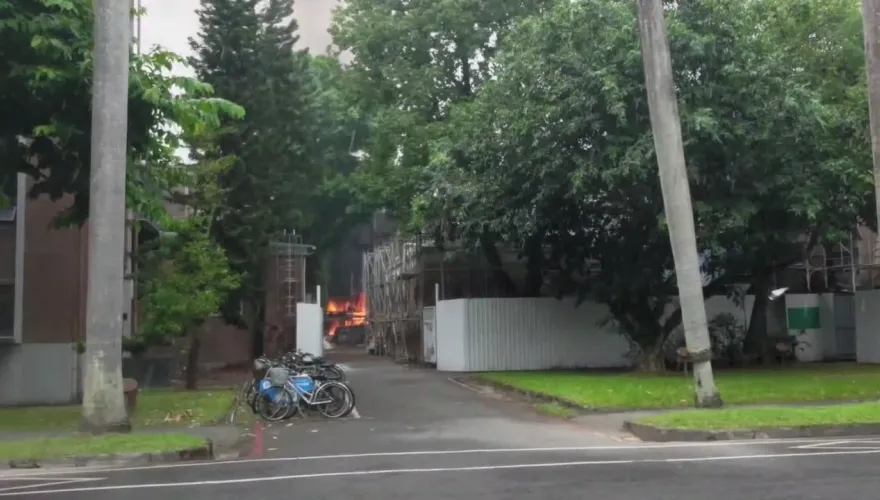 快訊/上月才出事！台大實驗室今又爆炸、9人燒傷　火球畫面曝光
