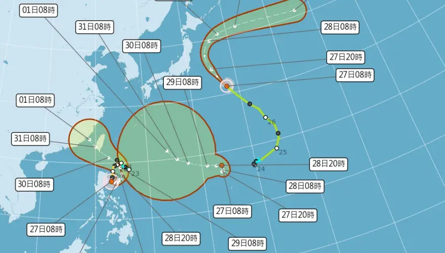 蘇拉向北轉！中南部、宜花東「5地」周三、四有望放颱風假
