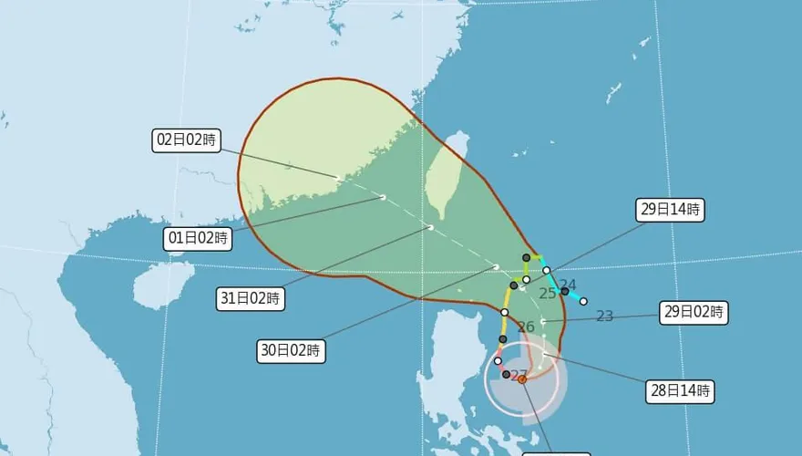 颱風蘇拉減弱為中颱！　專家：路徑南修通過巴士海峽