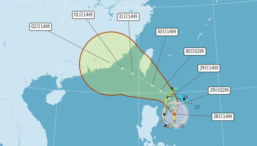 快訊/「蘇拉」變壯達強颱等級　氣象局今晚11:30將發海警