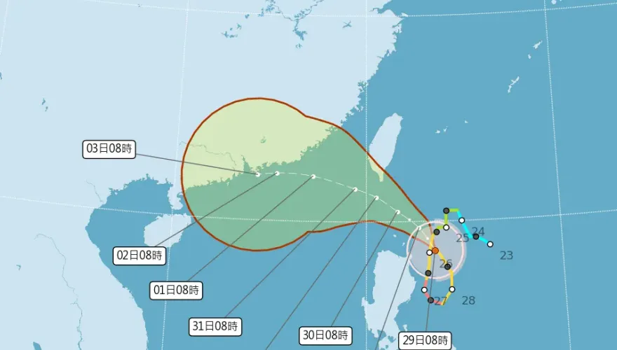 快訊/中颱蘇拉今17:30發布陸警！　東部將首先感受風雨威力