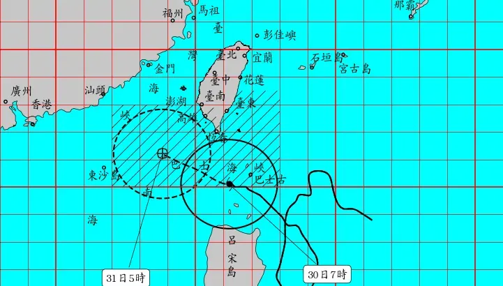 蘇拉動向/暴風圈今午後觸陸！「3地區」達颱風假標準　今明2日灌雨紫爆