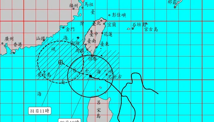 快訊/強颱蘇拉11:00暴風圈觸陸、屏東警戒　颱風鴻雁今晚生成