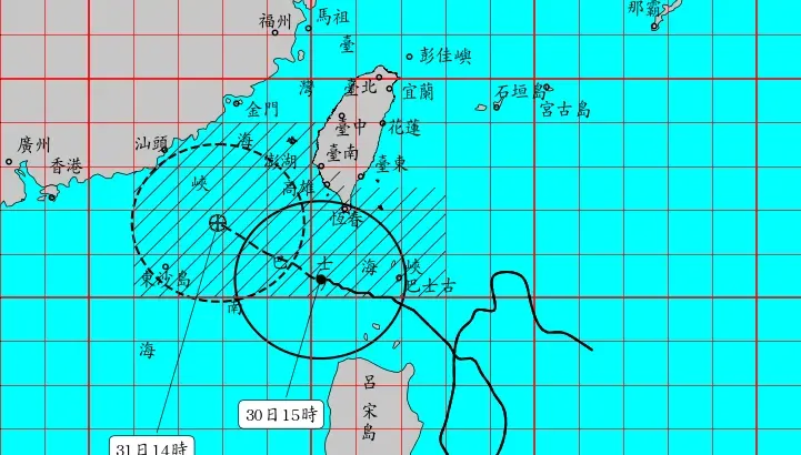 蘇拉動向/別再幻想颱風假！「最強核心」無觸陸機會　剩東南部風雨交加