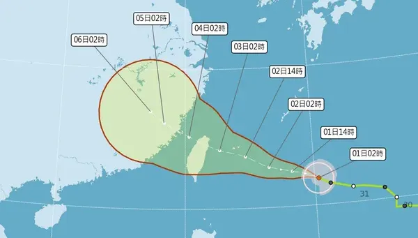 海葵路徑南修！今轉中颱「恐午後發海警」　估3日登陸東北部
