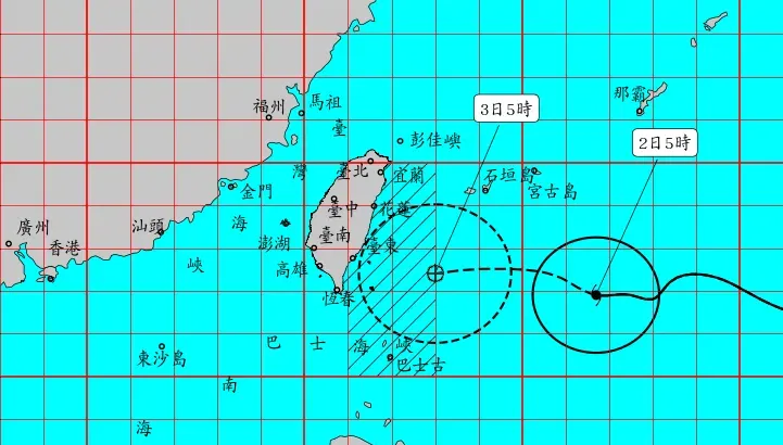 海葵颱風/路徑持續南修！氣象局：最快11:30發陸警　今晚雨彈開轟