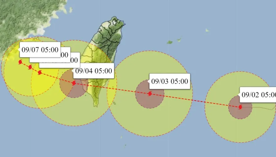 海葵颱風/暴風圈「明清晨觸陸」！最快今早發陸警　專家：恐到下周二才解除