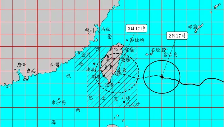 海葵颱風/5地區颱風假有機會！　明風雨預測已達停班停課標準
