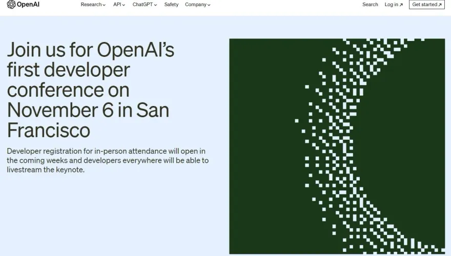 OpenAI首屆開發者大會　11/6舊金山舉行