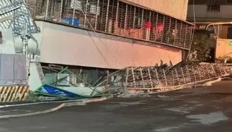 影/大直民宅塌「1樓成地下室」！　前後對比畫面曝