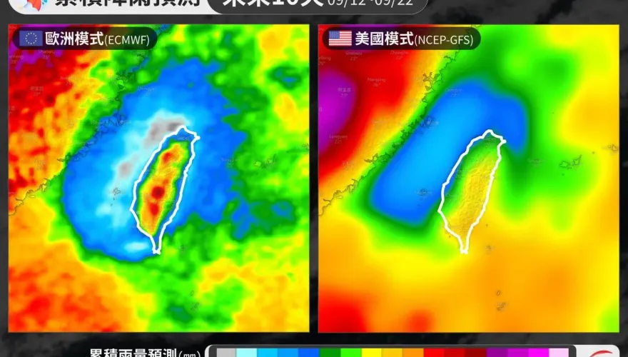 捱過颱風尖峰期！台灣上空「一個洞」啥都沒有　周末雨區最廣