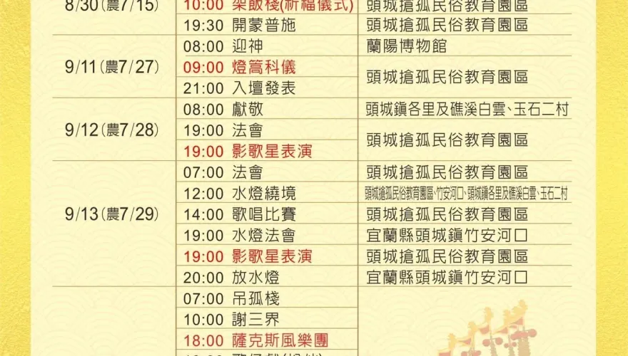 停辦3年頭城中元搶孤今晚舉行　5千人齊聚交管資訊看這裡