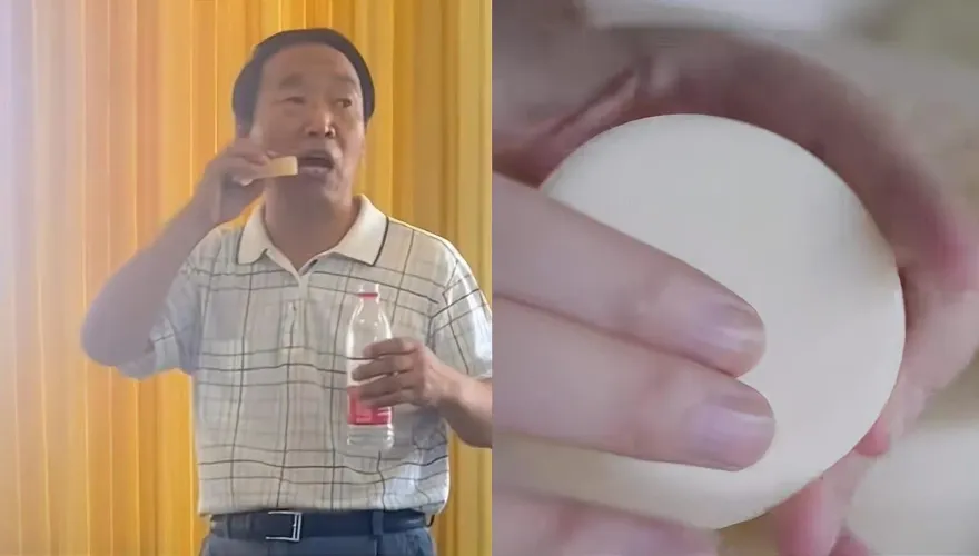 影/太拚！皂廠老董直播帶貨狠吞肥皂　稱「安全無添加」網友：吃完吐泡泡？