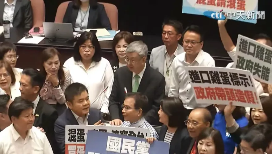 影/國民黨團全力杯葛提「重大訴求」！游錫堃急跳針　陳建仁2度道歉了