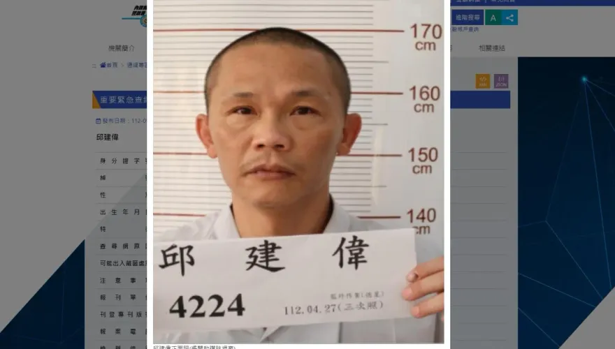 快訊/逍遙不到1天！　嘉義41歲逃犯邱建偉「新營被抓」