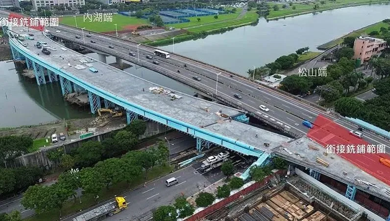 台北民權大橋改建　「松山往內湖」即日起改道便橋通行！
