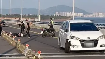 都是陽光惹的禍？金門大橋爆「太刺目」追撞事故　苦主本來2名竟離奇再「＋1」