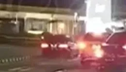 影/肇逃片！BMW飆進松山機場撞爛小黃肇逃　警：已鎖定車輛