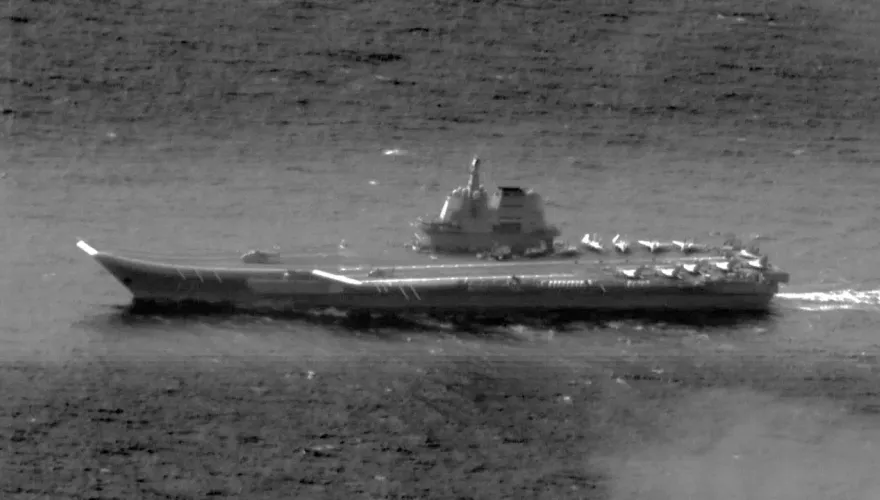 對岸50機艦越中線進入台海活動　配合山東航艦海空聯訓