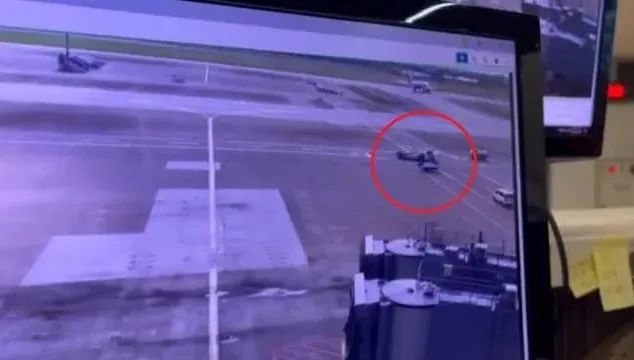 影/撞擊瞬間曝！桃園機場航機拖車「撞翻」空廚加餐車釀1傷