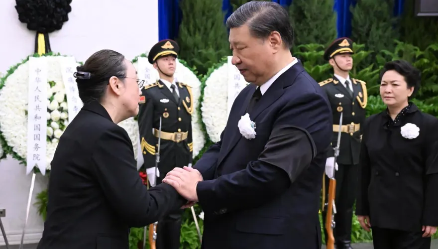 影/習近平親赴李克強告別式表哀悼　胡錦濤未現身送花圈致意