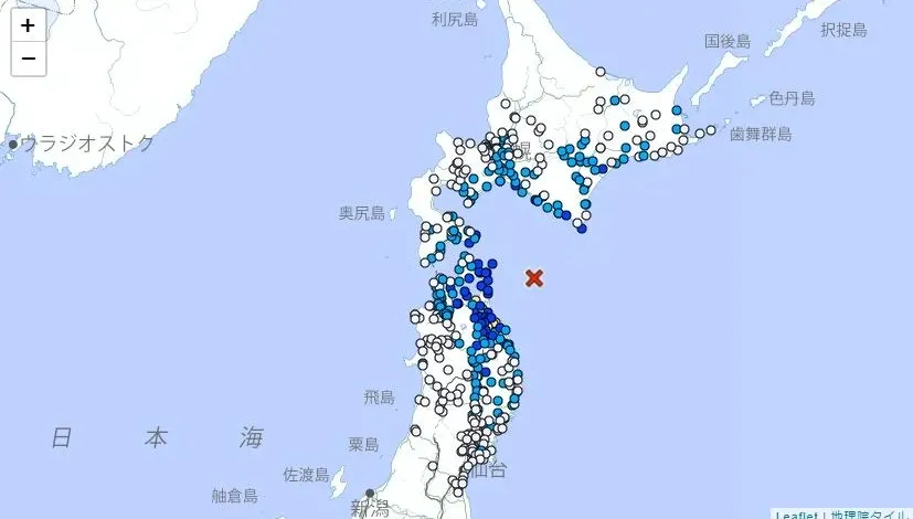 快訊/06：01青森、北海道近海清晨6.0強震　日本氣象廳未發海嘯警報