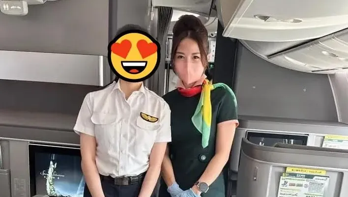 空姐秀長榮最美機師合照！炸胸魔鬼身材流出　女團身分遭起底