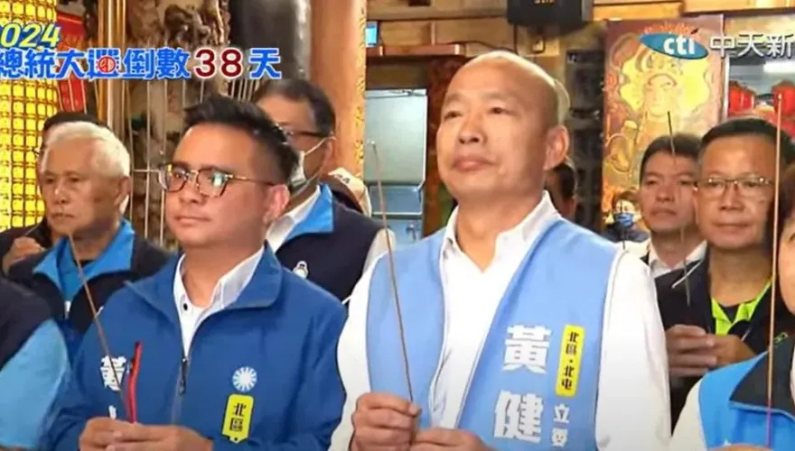 幫黃健豪輔選心繫施明德　韓國瑜嘆：創黨元老看到現在民進黨都掉淚、淌血