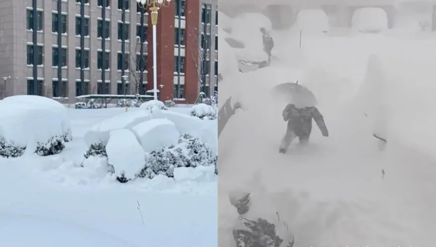 影/「王炸」級寒流！山東威海暴雪及膝驚呆網友　全陸同天最大溫差達76度