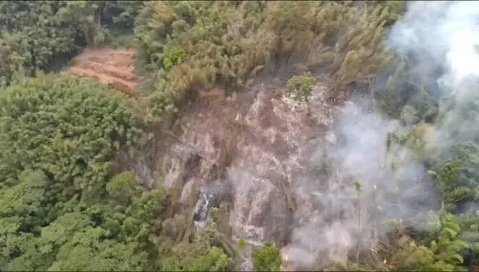 影/阿里山達邦村山林大火！又缺水　搶救一晚還在燒