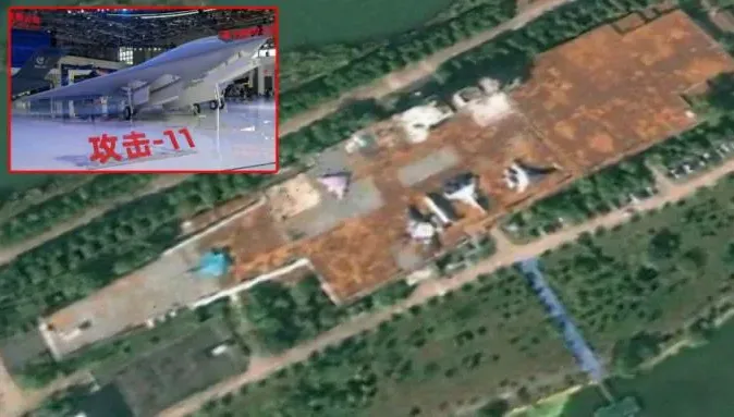 解放軍隱身無人機「攻擊-11」疑現武漢航母樓　或為上福建艦前測試