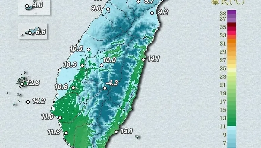全台打入「冷宮」！今晨最低溫3.8度在馬祖南竿　強風特報最強11級
