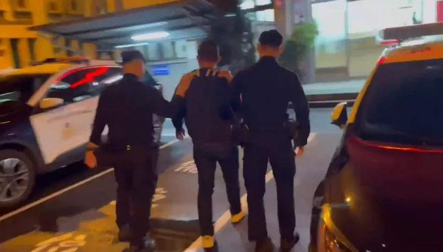 影/台中賓士男違停還「持木棍想打學生」　囂張嫌犯抓到了