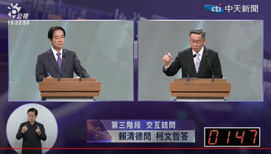 總統大選辯論/賴清德「中華民國當護國神山災難」？柯文哲：名嘴要忙消毒了