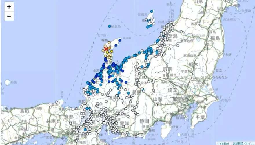 快訊/日本又地震！石川縣能登清晨規模5.3地震　最大震度5級「大阪都有感」