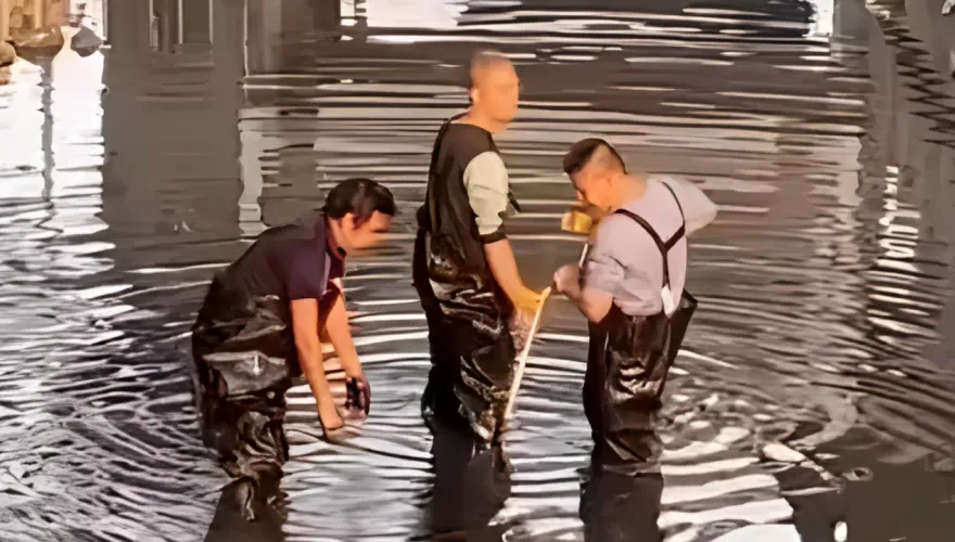 影/直播秀千萬「帝王綠翡翠」手滑掉水中　急抽乾整條河…打撈3天「找嘸」