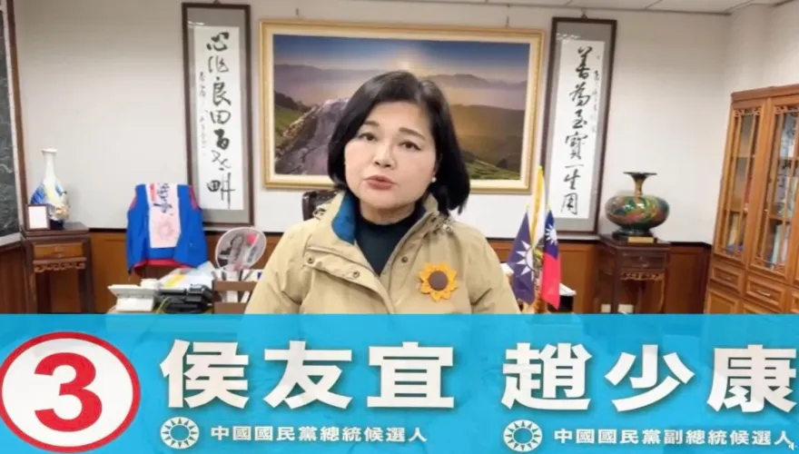 影/張麗善選前錄影片催票 呼籲柯粉總統票集中支持3號