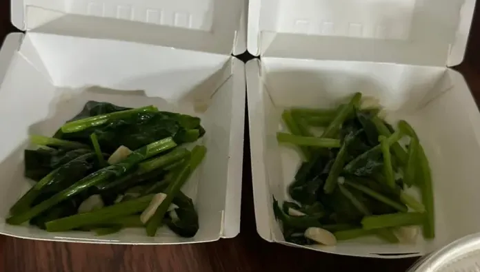 外送「60元炒青菜買一送一」超迷你、蚵仔湯僅2顆　老闆神邏輯：不算少