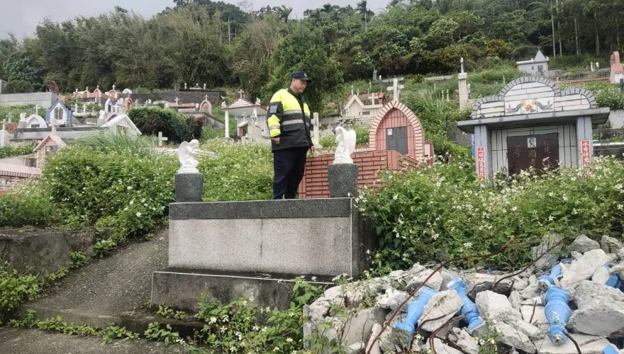 花蓮公墓8墓地鋁門遭竊還偷錢　警巡回收場追盜墓賊