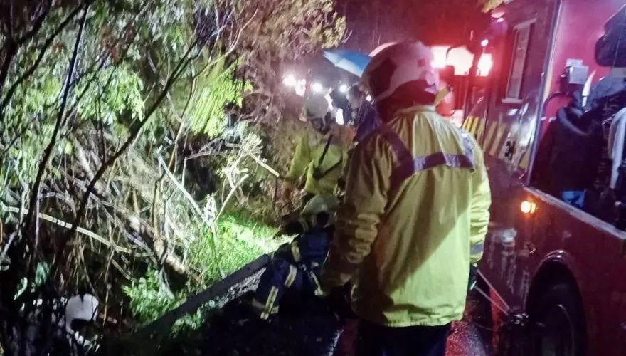 19歲男租車夜衝陽明山追雪　車輛失控墜邊坡3人受困獲救