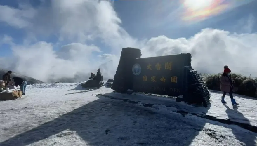 合歡山今年最大一場雪！天未亮車潮塞爆山路　追雪族逆向也要衝