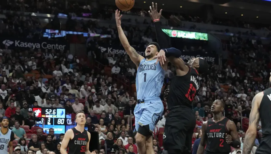 影/不愧是「天下第二人」之子！小皮朋打出NBA生涯代表作　灰熊爆冷勝熱火