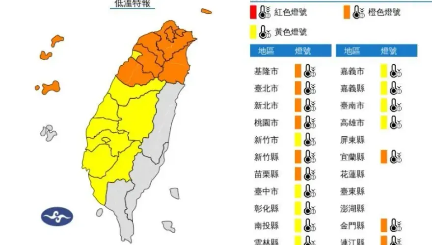 快訊/有完沒完！今明18縣市低溫特報　低溫恐跌破10度