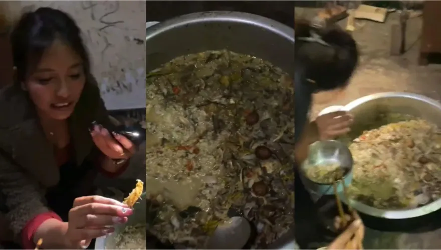 影/真呷「噴」！4人酒醉回家把「餿水當粥」吃到飽　網友調侃：給豬試菜呢