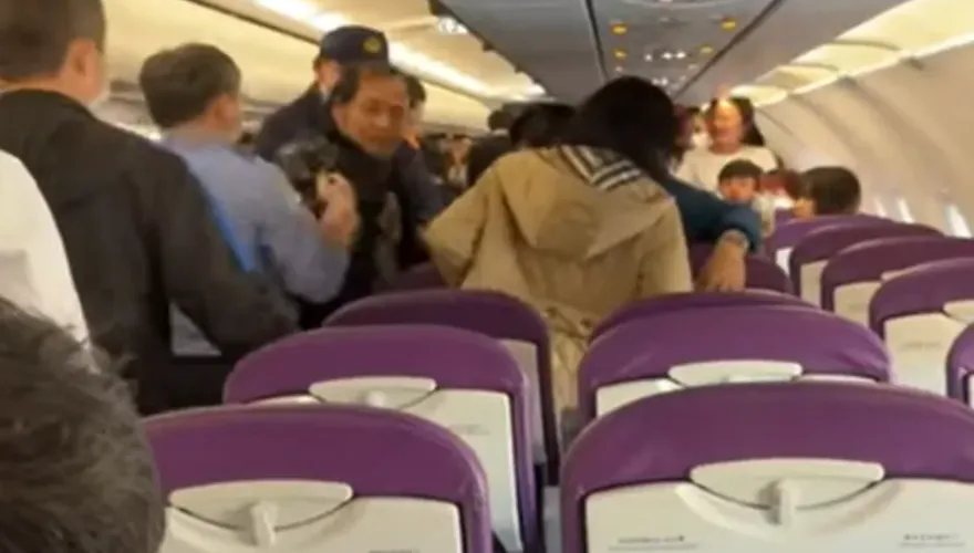 影/2奧客怒吼「蔡英文竟敢不親自接待」大鬧班機！遭桃機航警強制帶離