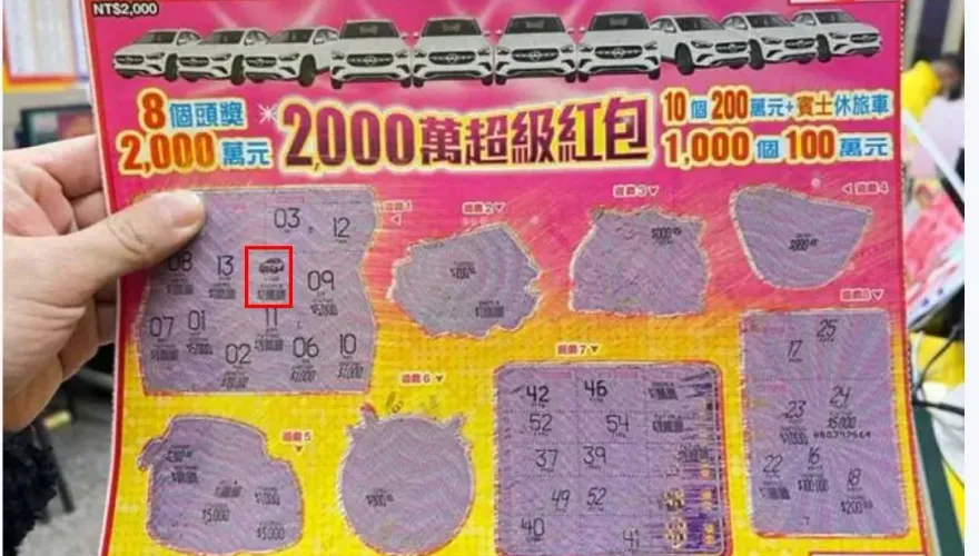 2000元刮刮樂以為槓龜！下秒默默拿給店員　他神逆轉「爽中200萬+賓士」